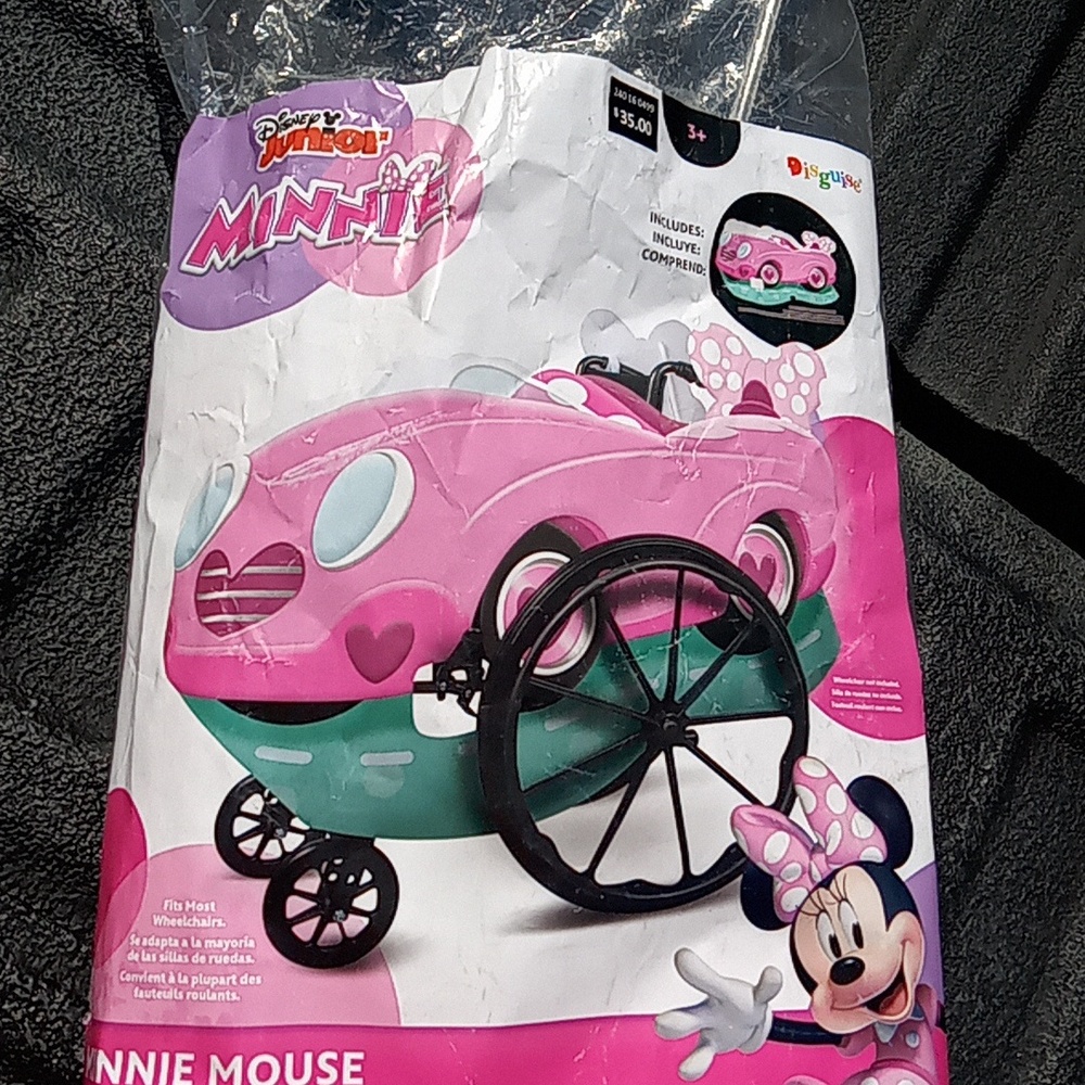Minnie mouse adaptive wheelchair cover